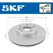 Jeu de 2 disques de frein avant SKF VKBD 80322 V1 - Visuel 2