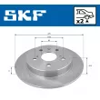 Jeu de 2 disques de frein arrière SKF VKBD 90214 S2 - Visuel 2