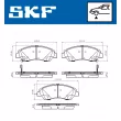 Jeu de 4 plaquettes de frein avant SKF VKBP 80386 A - Visuel 2