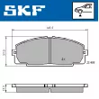 Jeu de 4 plaquettes de frein avant SKF VKBP 80462 - Visuel 2