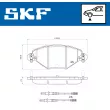 Jeu de 4 plaquettes de frein avant SKF VKBP 80463 E - Visuel 2