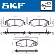 Jeu de 4 plaquettes de frein avant SKF VKBP 80500 A - Visuel 2