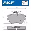 Jeu de 4 plaquettes de frein avant SKF VKBP 80516 - Visuel 2