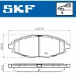 Jeu de 4 plaquettes de frein avant SKF VKBP 80532 - Visuel 2