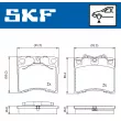 Jeu de 4 plaquettes de frein avant SKF VKBP 80536 - Visuel 2