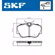 Jeu de 4 plaquettes de frein avant SKF VKBP 80713 - Visuel 2