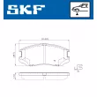 Jeu de 4 plaquettes de frein avant SKF VKBP 80715 A - Visuel 2