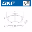 Jeu de 4 plaquettes de frein avant SKF VKBP 80780 E - Visuel 2