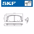 Jeu de 4 plaquettes de frein avant SKF VKBP 80817 A - Visuel 2