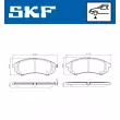 Jeu de 4 plaquettes de frein avant SKF VKBP 80829 A - Visuel 2