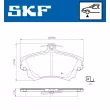 Jeu de 4 plaquettes de frein avant SKF VKBP 80900 A - Visuel 2