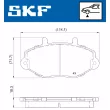 Jeu de 4 plaquettes de frein avant SKF VKBP 81028 - Visuel 2