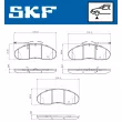 Jeu de 4 plaquettes de frein avant SKF VKBP 81066 E - Visuel 2