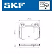 Jeu de 4 plaquettes de frein arrière SKF VKBP 90482 - Visuel 2