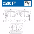 Jeu de 4 plaquettes de frein arrière SKF VKBP 90483 A - Visuel 2