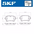 Jeu de 4 plaquettes de frein arrière SKF VKBP 90793 E - Visuel 2