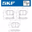 Jeu de 4 plaquettes de frein arrière SKF VKBP 90846 A - Visuel 2