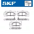 Jeu de 4 plaquettes de frein arrière SKF VKBP 90907 A - Visuel 2