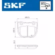 Jeu de 4 plaquettes de frein arrière SKF VKBP 90932 - Visuel 2