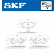 Jeu de 4 plaquettes de frein arrière SKF VKBP 90945 - Visuel 2