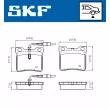 Jeu de 4 plaquettes de frein arrière SKF VKBP 91059 E - Visuel 2