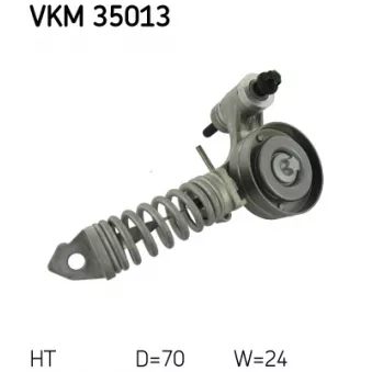 Poulie-tendeur, courroie trapézoïdale à nervures SKF VKM 35013