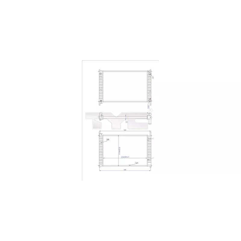 Radiateur, refroidissement du moteur TYC 710-0030-R