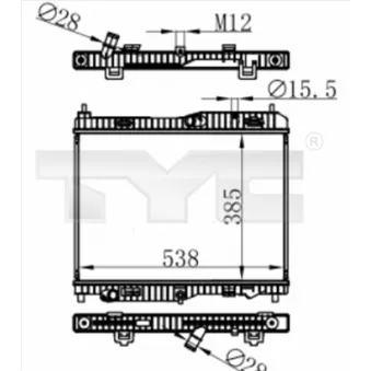 Radiateur, refroidissement du moteur TYC 710-0059