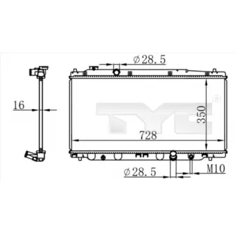 Radiateur, refroidissement du moteur TYC 712-0053