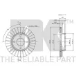 Jeu de 2 disques de frein avant NK 202537 - Visuel 3