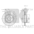 Jeu de 2 disques de frein avant NK 202538 - Visuel 2
