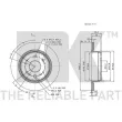 Jeu de 2 disques de frein arrière NK 202627 - Visuel 3