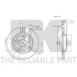 Jeu de 2 disques de frein avant NK 202635 - Visuel 3