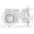 Jeu de 2 disques de frein avant NK 203011 - Visuel 3