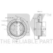 Jeu de 2 disques de frein arrière NK 203242 - Visuel 3