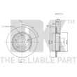Jeu de 2 disques de frein arrière NK 203250 - Visuel 3