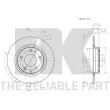 Jeu de 2 disques de frein arrière NK 203269 - Visuel 3