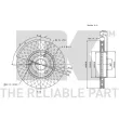 Jeu de 2 disques de frein avant NK 203341 - Visuel 3