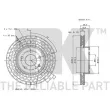 Jeu de 2 disques de frein avant NK 203375 - Visuel 3