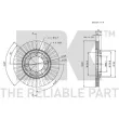 Jeu de 2 disques de frein avant NK 203401 - Visuel 3