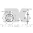 Jeu de 2 disques de frein avant NK 203410 - Visuel 3