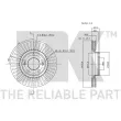 Jeu de 2 disques de frein avant NK 203413 - Visuel 3