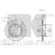 Jeu de 2 disques de frein avant NK 203418 - Visuel 3