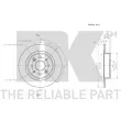 Jeu de 2 disques de frein arrière NK 203508 - Visuel 3