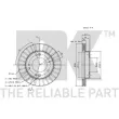 Jeu de 2 disques de frein avant NK 203509 - Visuel 3