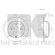 Jeu de 2 disques de frein arrière NK 203534 - Visuel 3