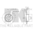 Jeu de 2 disques de frein avant NK 204306 - Visuel 3