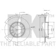 Jeu de 2 disques de frein avant NK 204524 - Visuel 3