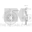 Jeu de 2 disques de frein avant NK 204525 - Visuel 2
