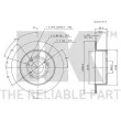 Jeu de 2 disques de frein arrière NK 204548 - Visuel 3
